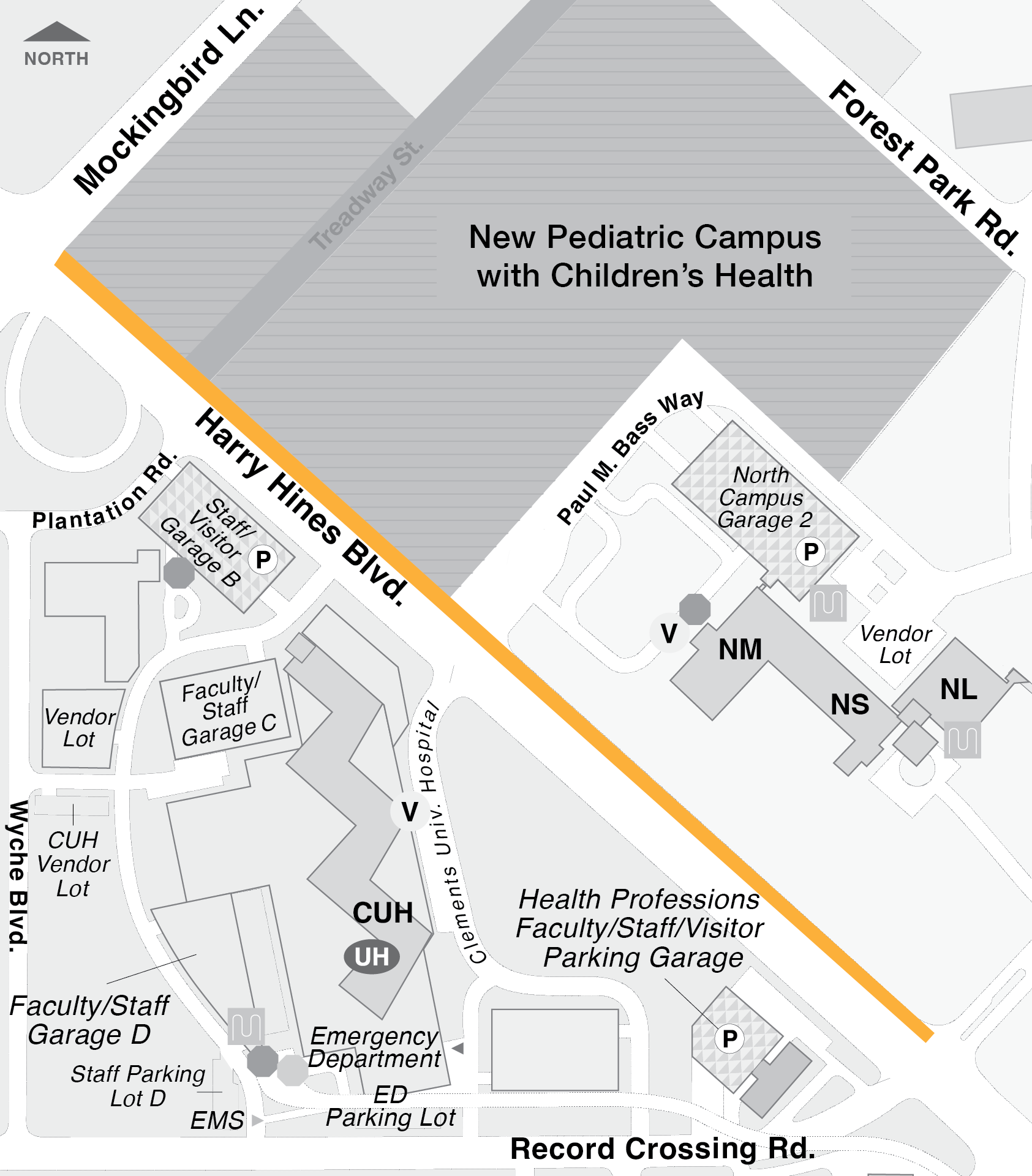 map of lane closure