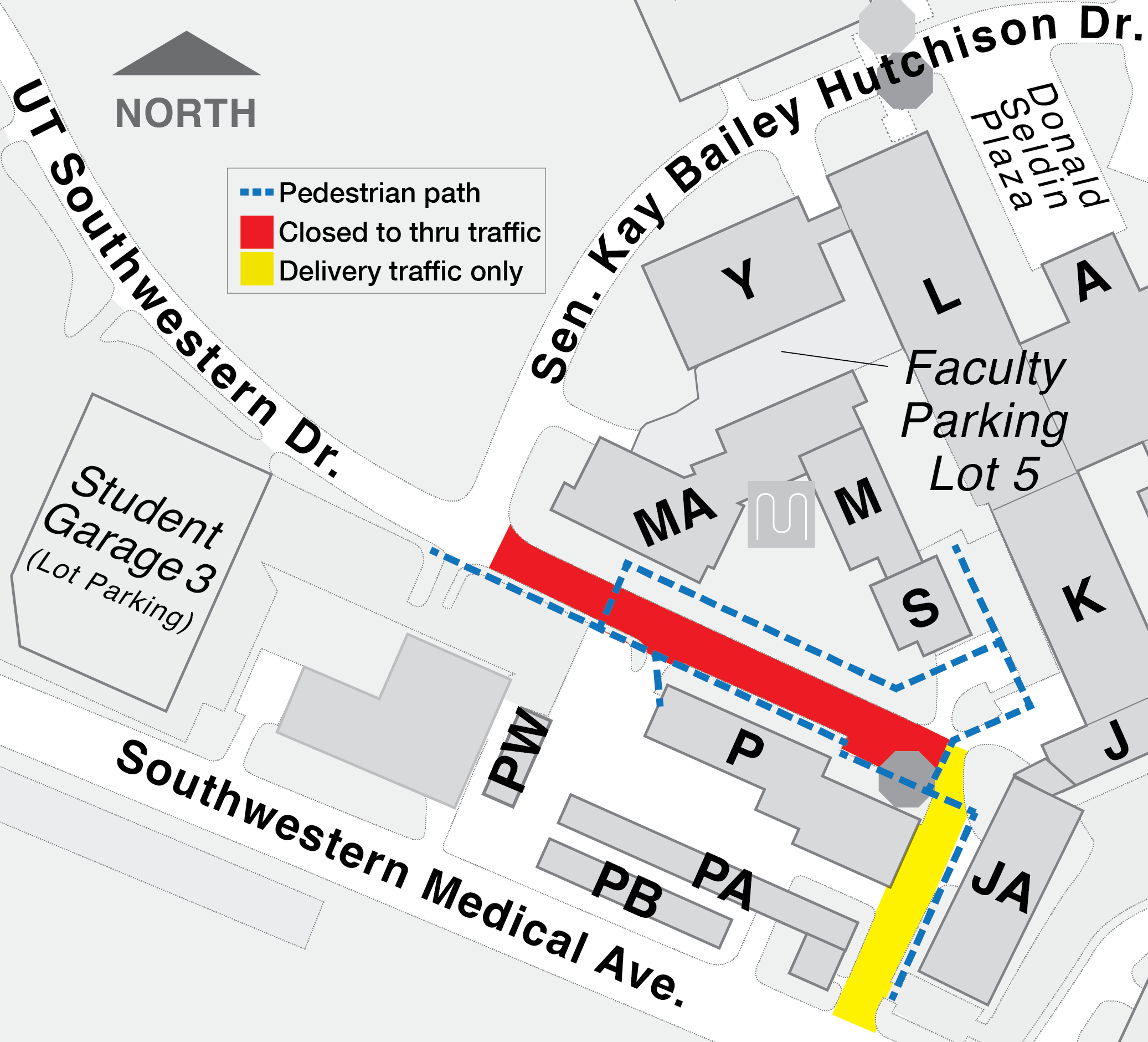 map of road/lane closure