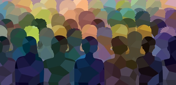 abstract artwork of people gathered