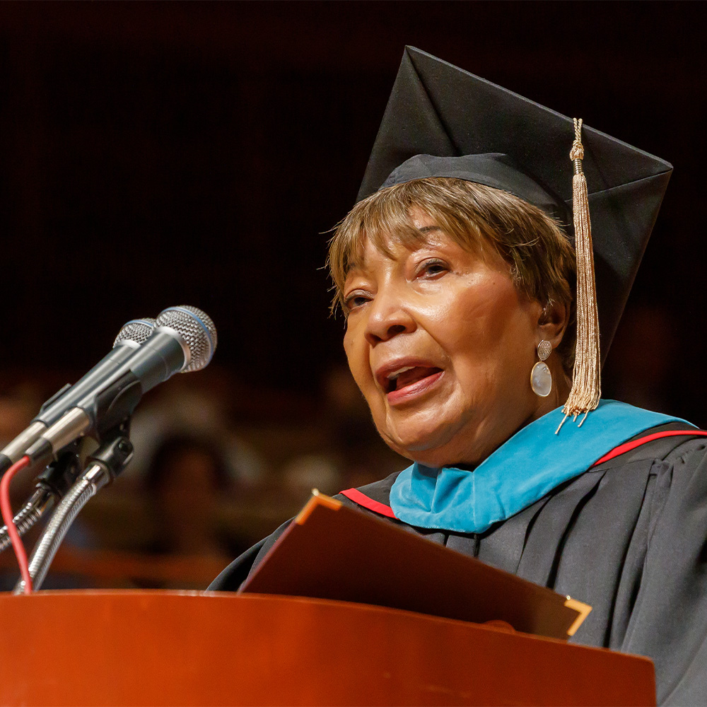 U.S. Rep. Eddie Bernice Johnson delivered commencement remarks for the UT Southwestern Medical School graduating class of 2022.