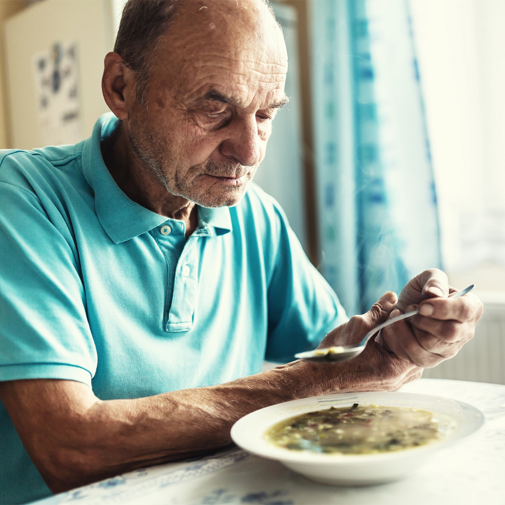 An elder man with dementia