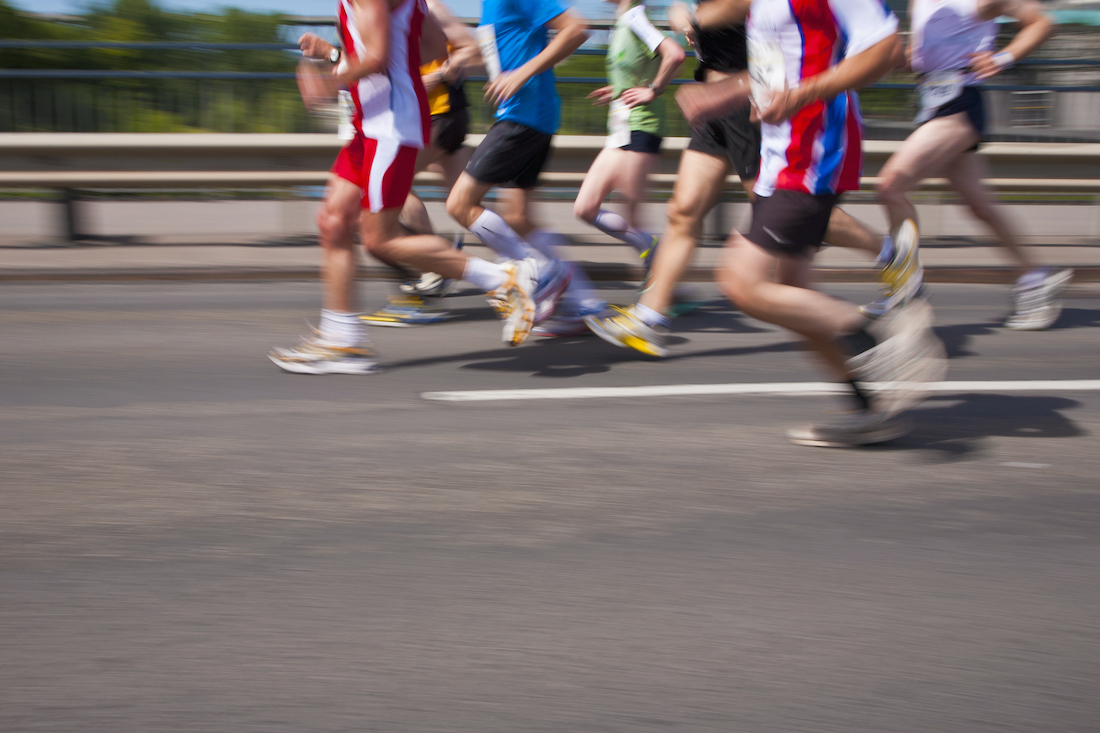 Runners at half marathon event in Stuttgart