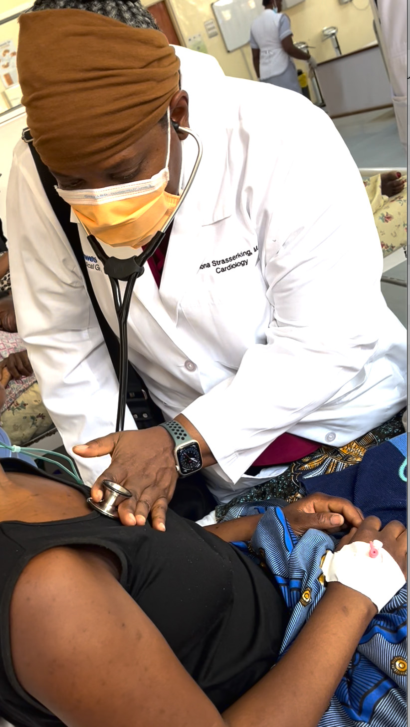 Fiona Strasserking, M.D., caring for women in Zambia