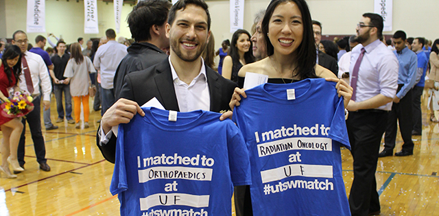 Fourth-year medical students Paul Rizk and Fantine Giap were matched together at the University of Florida