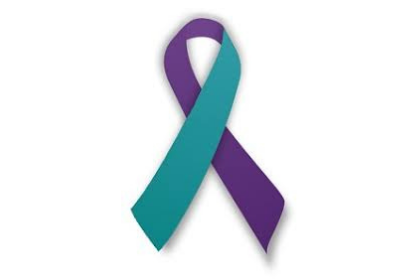 Purple and teal ribbon